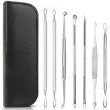 pobipobi 7 In 1 Pimple Blackhead Remover Extractor Tool Kit, Teenitor Professional Surgical Safe Treatment For Zit Popper White Head Acne Blemish Comedone Removing For Nose Face Skin