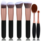 POBIPOBI Face Foundation Powder Liquid Cream Oval Makeup Brushes Set Synthetic Makeup brushes(Pack of 6)